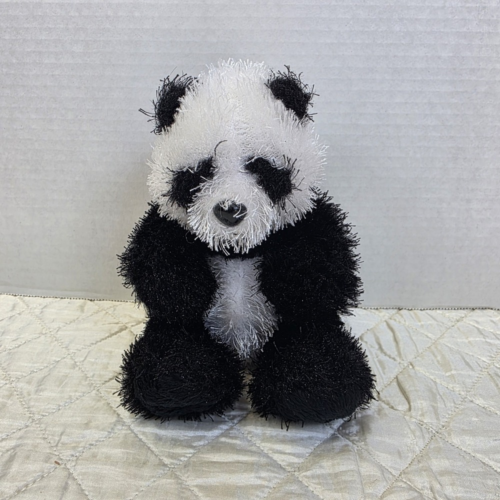 Ganz Lil Kinz Panda Plush Stuffed Animal Black White Teddy 6" Webkinz NO CODE